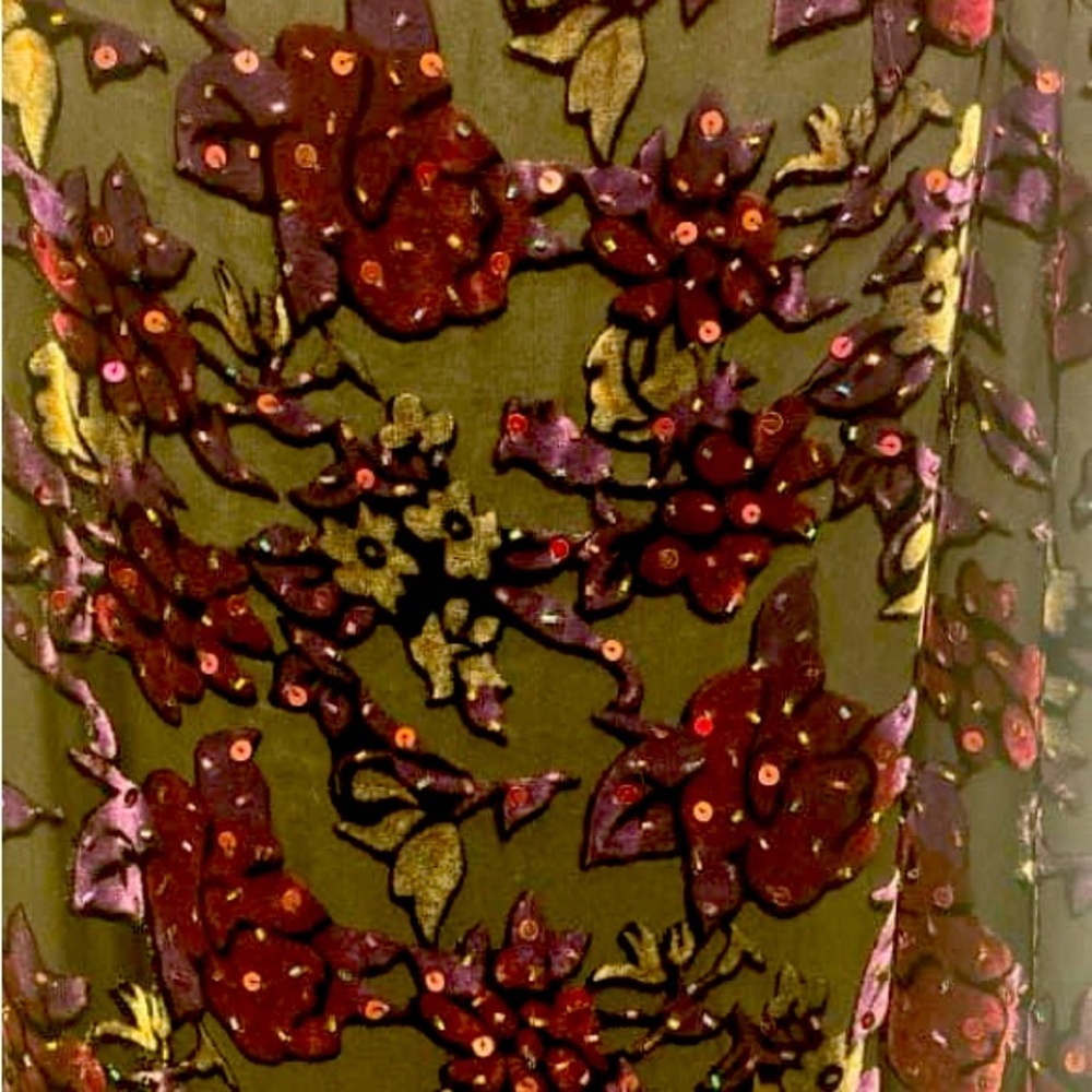 Velvet, floral and beads